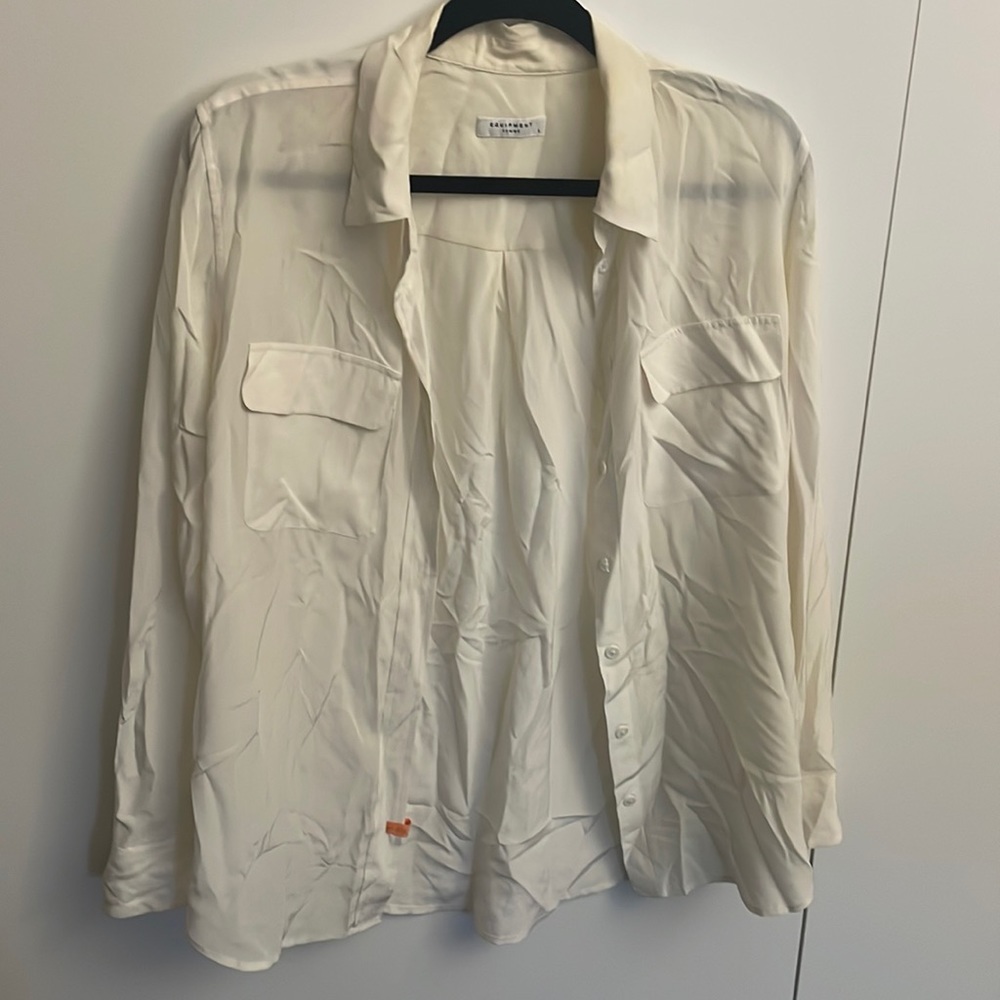 Equipment silk blouse size L GUC